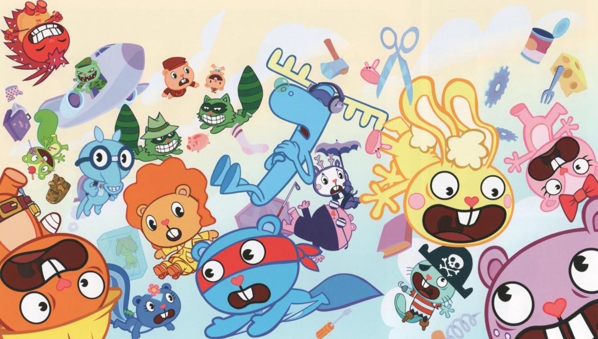 Discovery splash banner for Happy Tree Friends Discord server