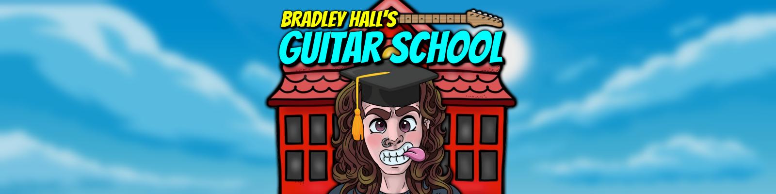 Discovery splash banner for Bradley Hall's Guitar School Discord server