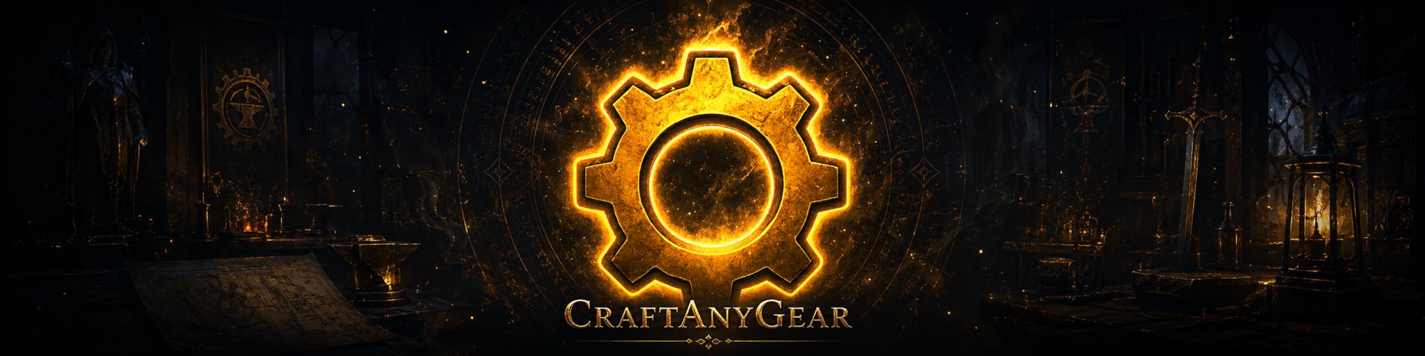 Discovery splash banner for WoW CraftAnyGear Discord server