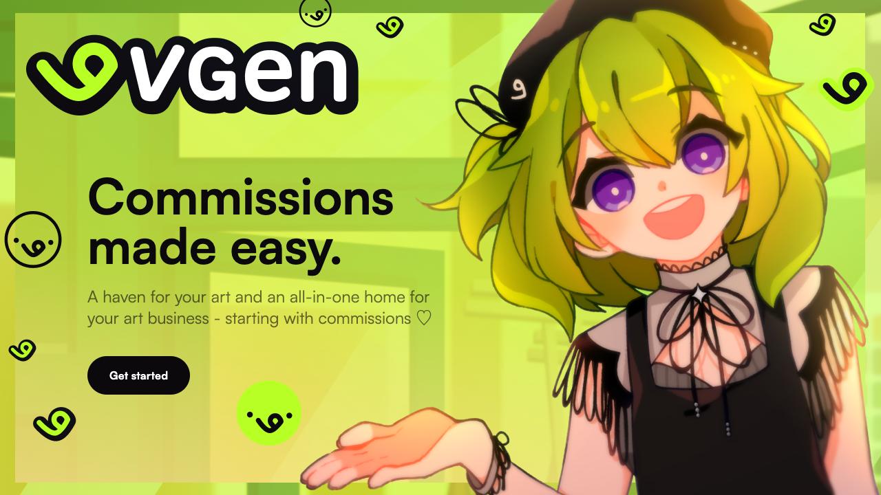 Discovery splash banner for VGen | For human creativity Discord server