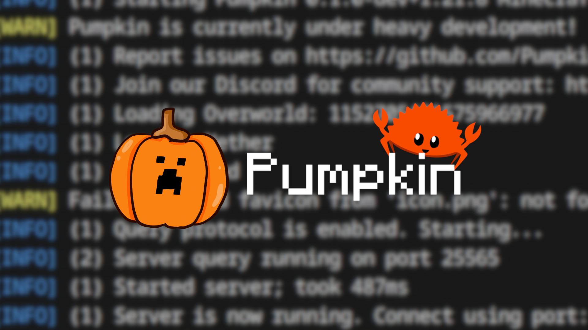 Discovery splash banner for Pumpkin Discord server