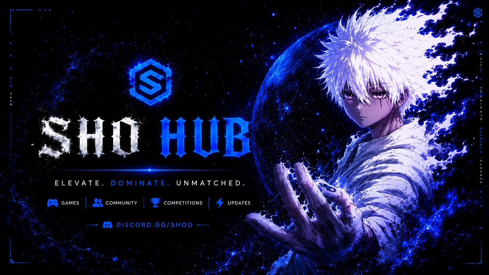Discovery splash banner for sho.hub Discord server