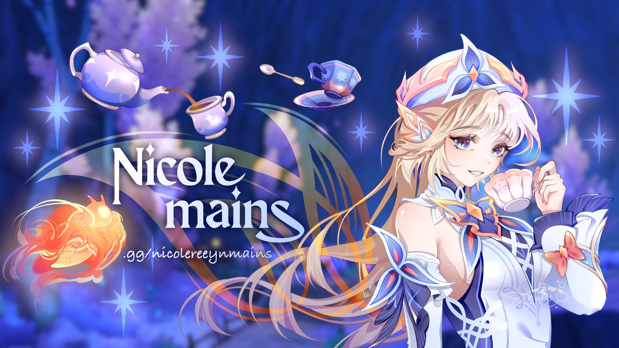 Discovery splash banner for Nicole Mains ᯽ Hexenzirkel Discord server