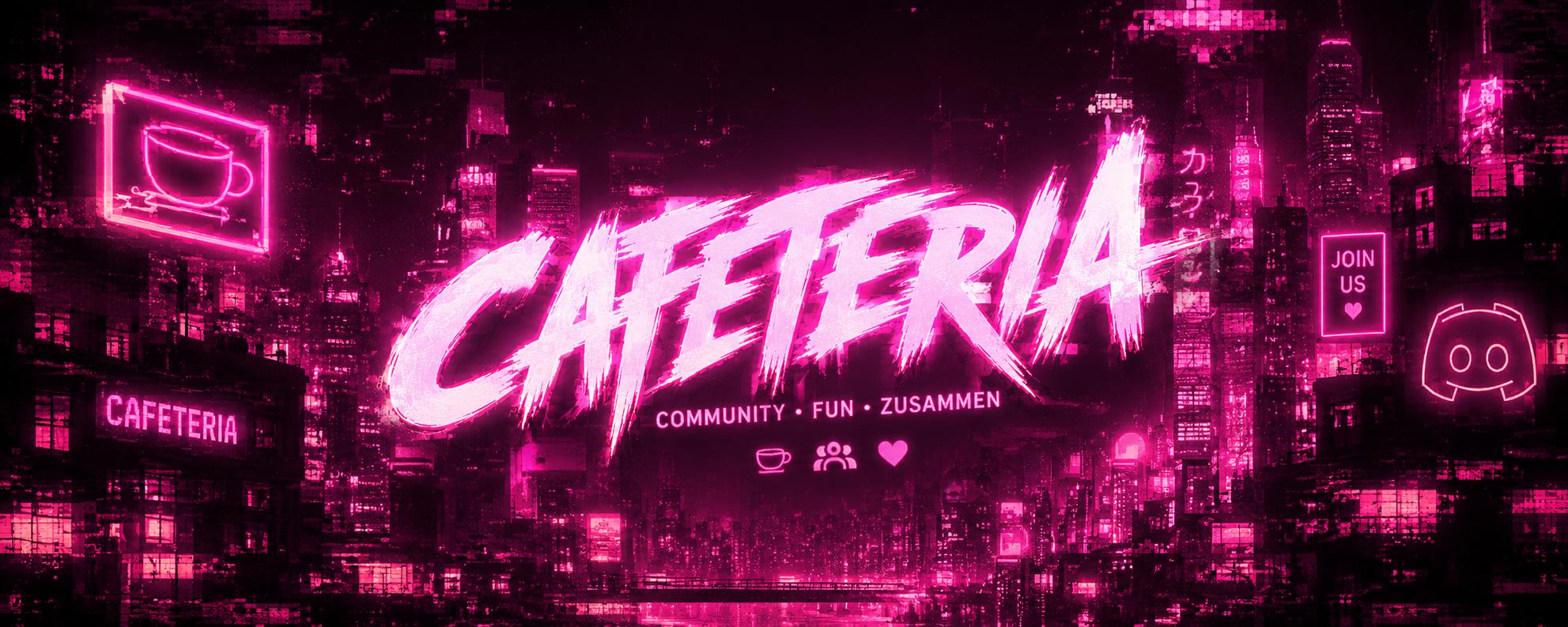 Discovery splash banner for Cafeteria Discord server
