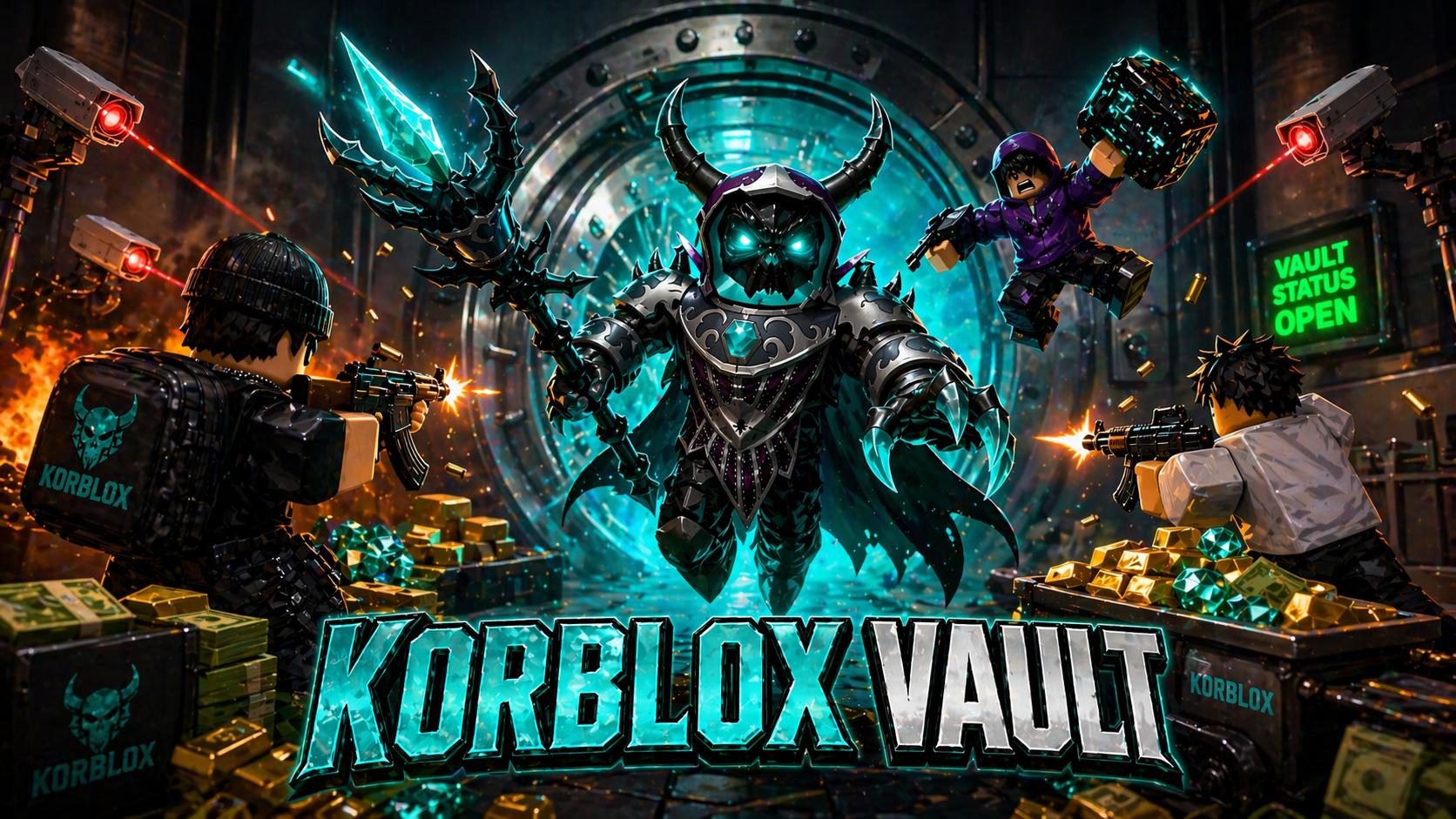 Discovery splash banner for Korblox Vault Discord server