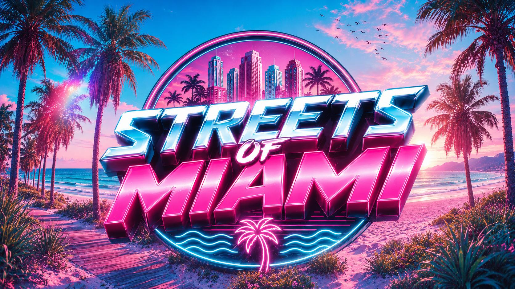 Discovery splash banner for Streets of Miami: COMING SOON Discord server