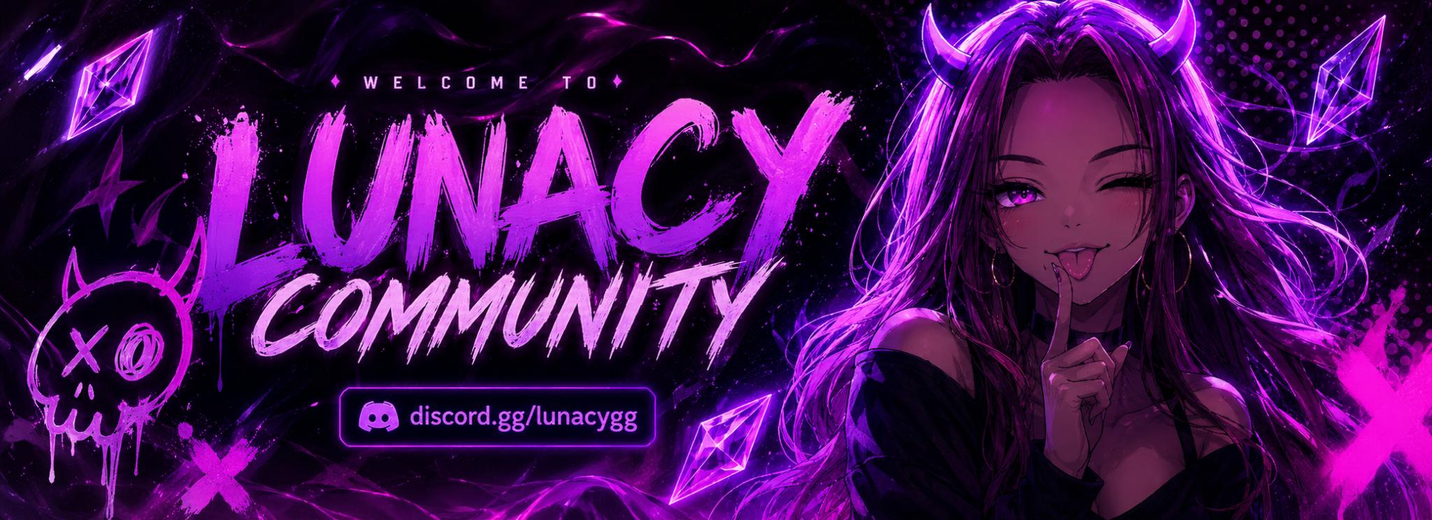 Discovery splash banner for 𝙻 𝚞 𝚗 𝚊 𝚌 𝚢 Discord server
