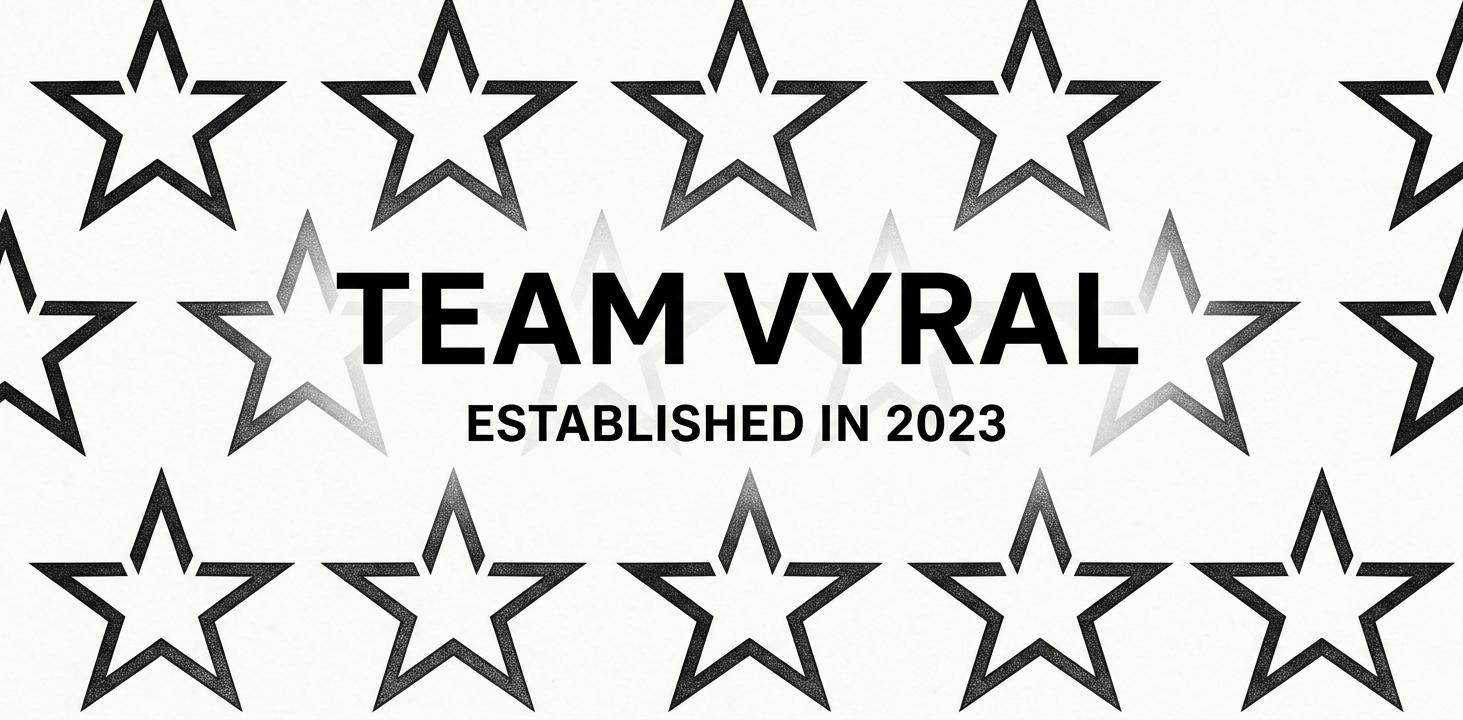 Discovery splash banner for Team VYRAL | Gaming & Community | #GO1200 Discord server