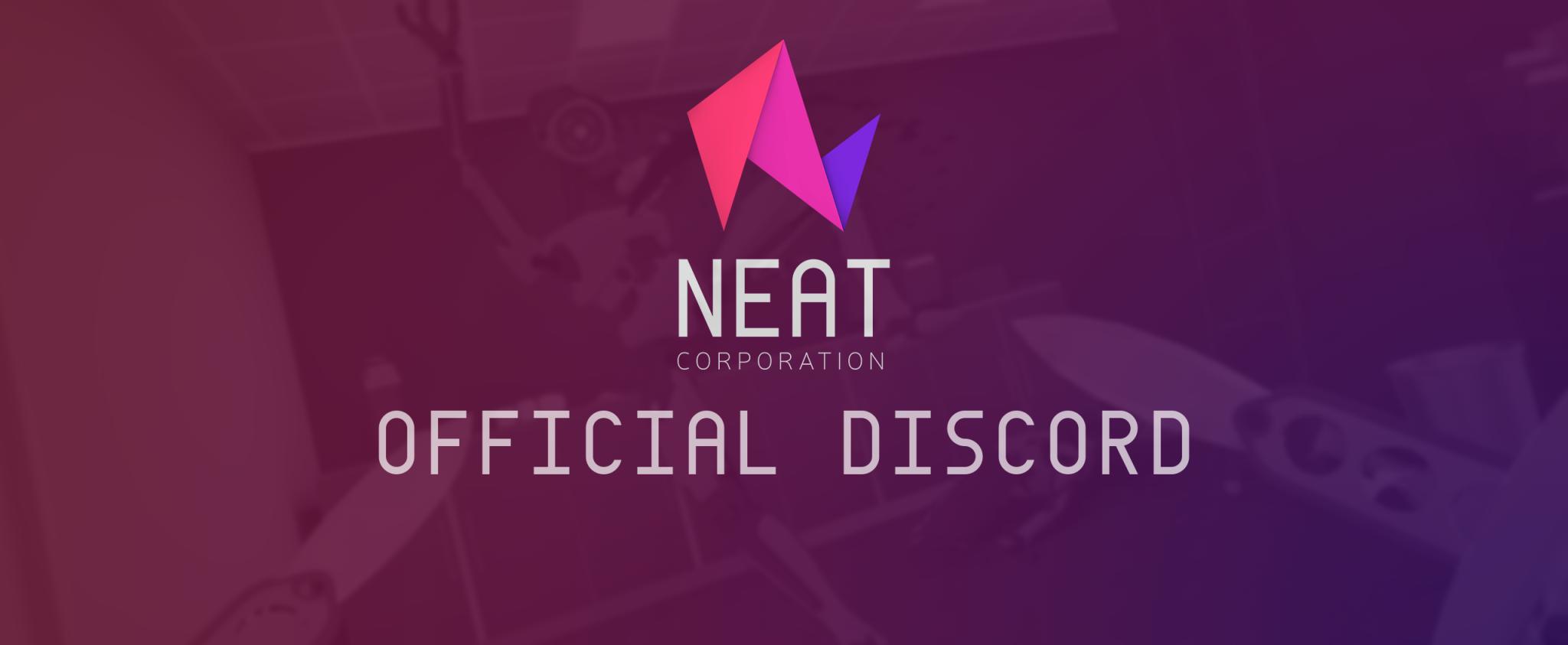 Discovery splash banner for Neat Corporation Discord server