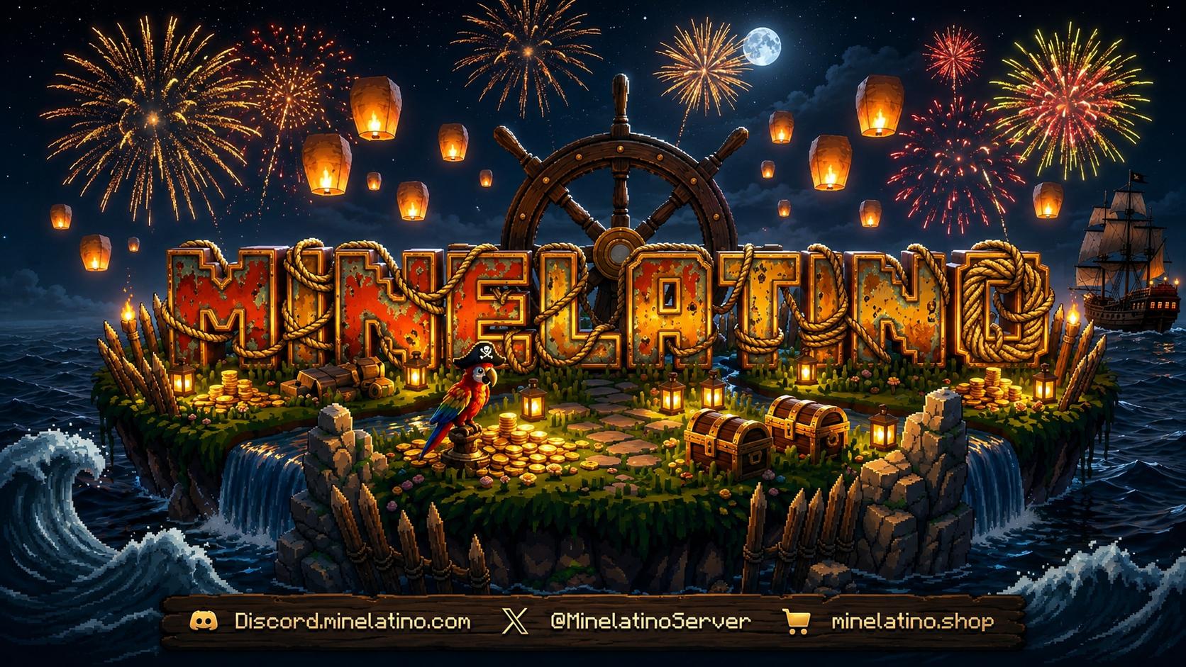 Discovery splash banner for MINELATINO | Servidor de Minecraft Discord server