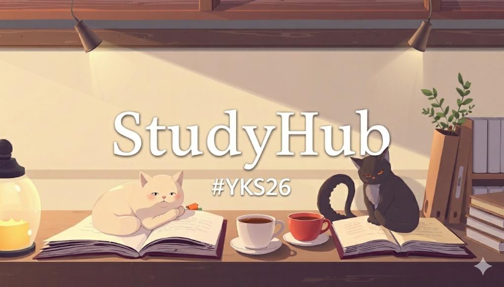Discovery splash banner for StudyHub #yks26 SON AY Discord server