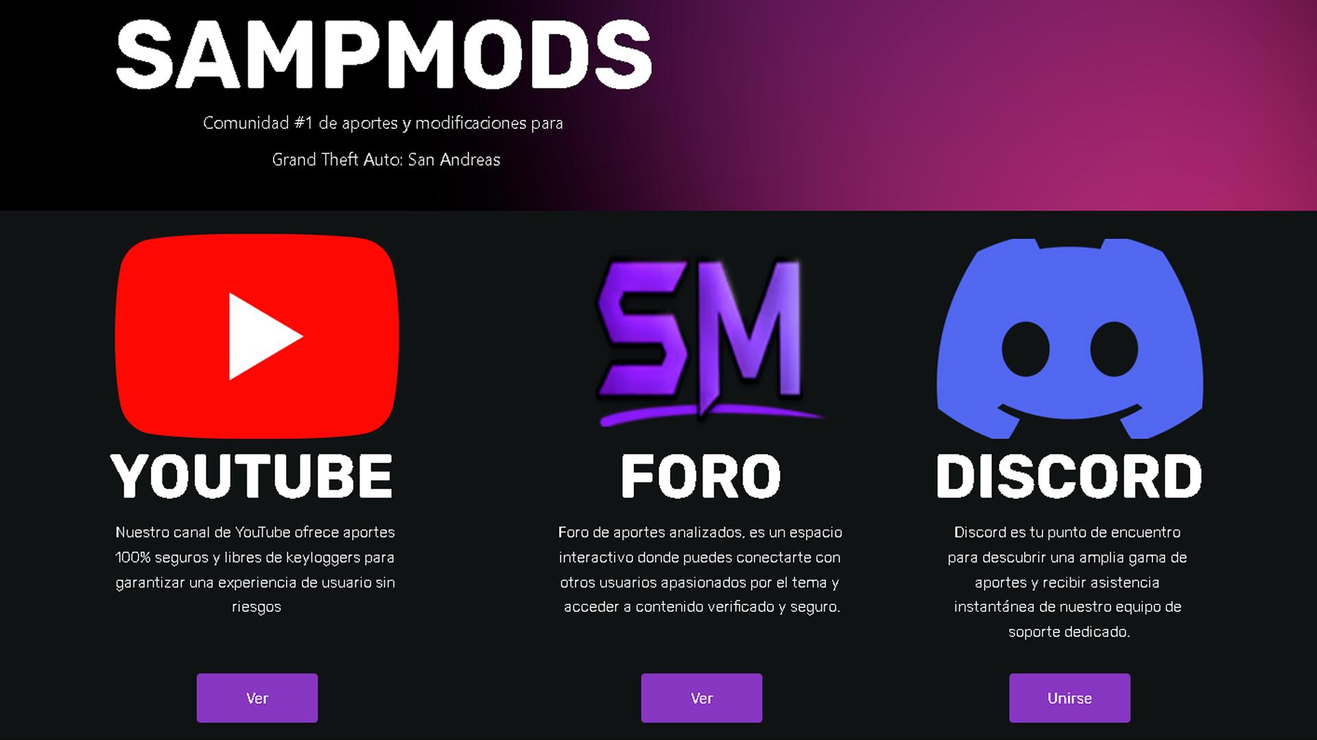 Discovery splash banner for Samp Mods Discord server