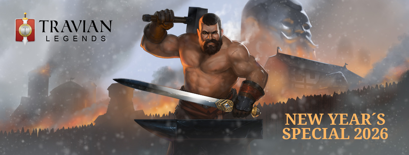 Discovery splash banner for Travian: Legends ⚔ Strategy MMO Discord server