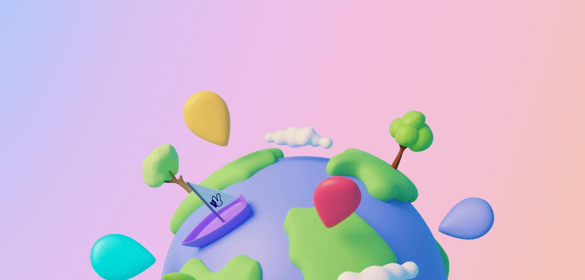 Discovery splash banner for Design Buddies 🐰 Discord server
