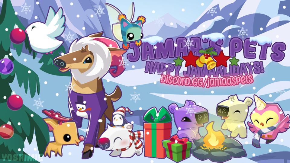 Discovery splash banner for jamaa's pets! ⟢ ˙ ̟ Discord server