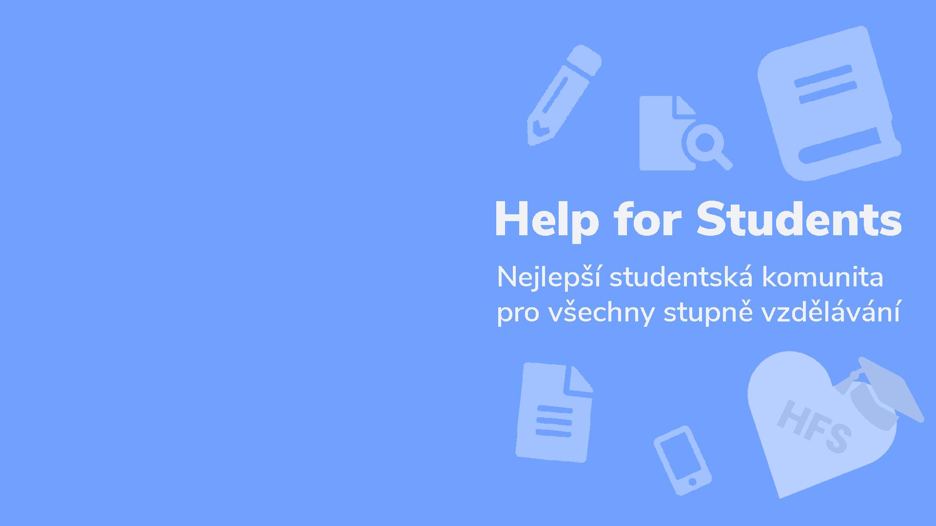 Discovery splash banner for HFS - Help for Students Discord server