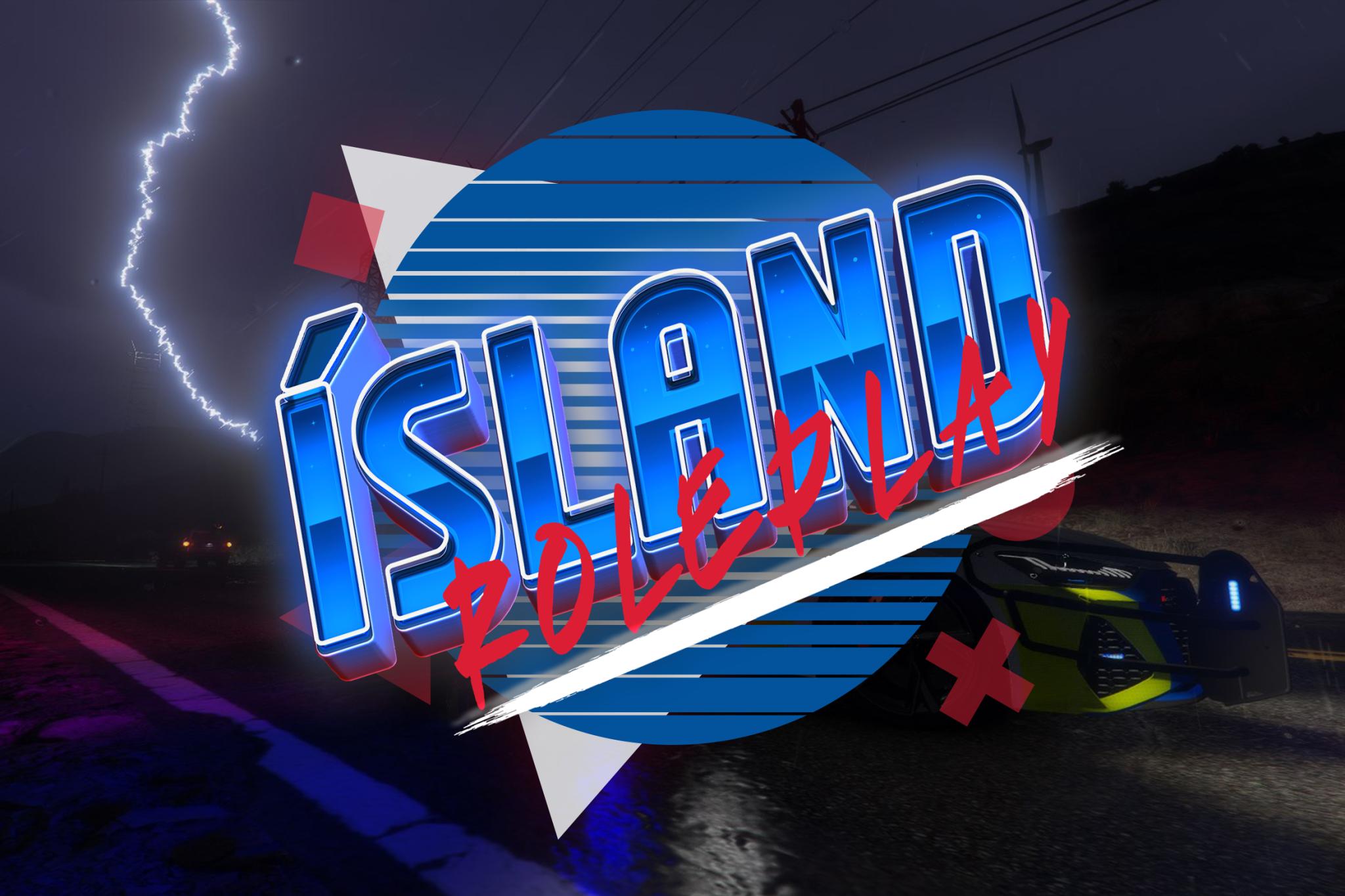 Discovery splash banner for ÍslandRP Discord server