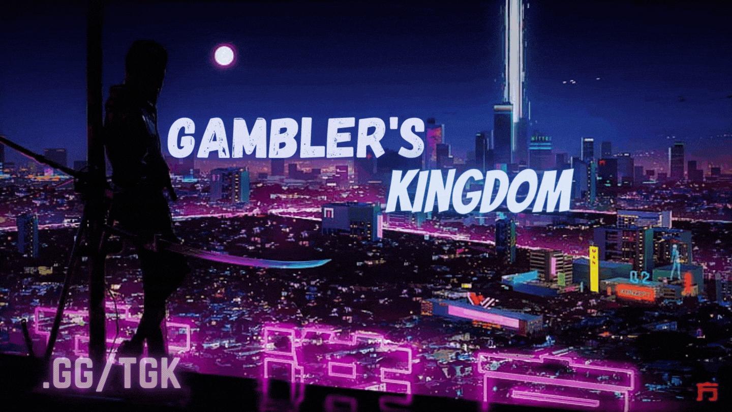 Discovery splash banner for The Gambler's Kingdom Discord server