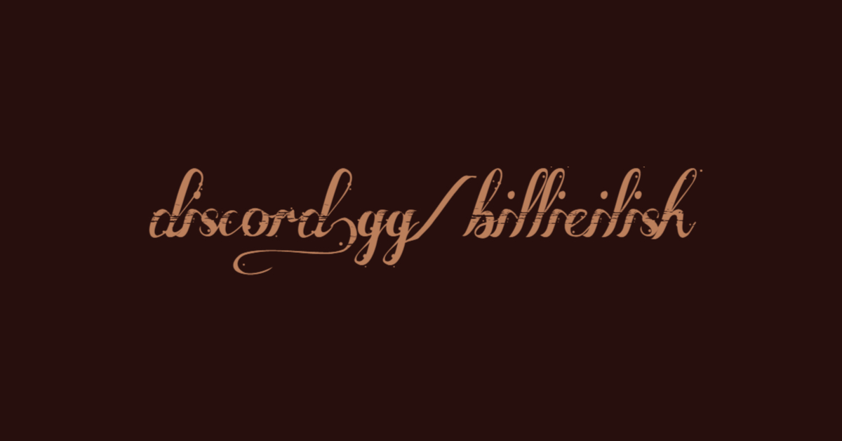 Discovery splash banner for Billie Eilish Discord server