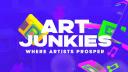 Discovery splash banner for Art Junkies Discord server